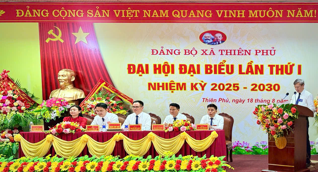 Đại hội đại biểu Đảng bộ xã Thiên Phủ lần thứ I, nhiệm kỳ 2025-2030